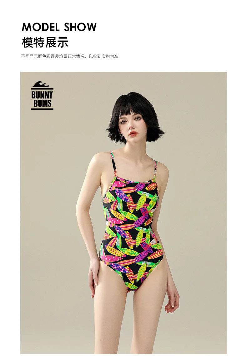 Multicolours Bunny Bum Women Swimwear One Piece Professional Swimsuits