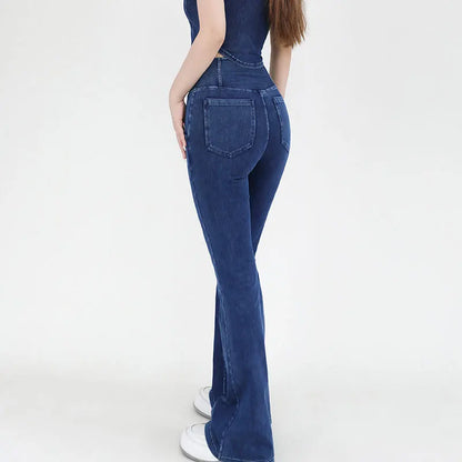 Jeans Style Design For Women Leggings Yoga Pants Denim Bell-bottoms Soft Elastic Breathable High waist 4 Pockets Women's Pants