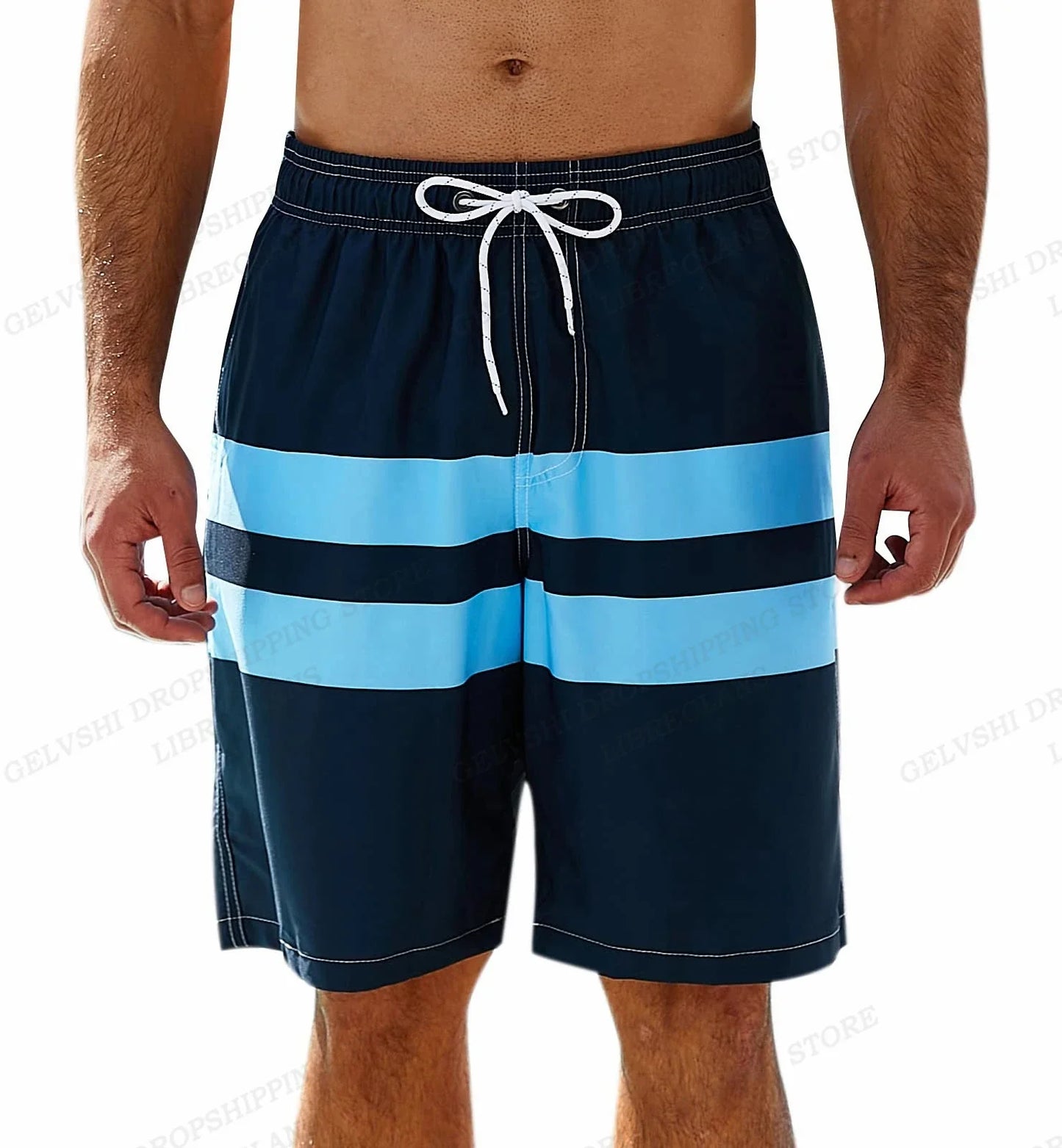 Men's Swimming Shorts Stripe 3d Surfing Board Short Kids Beach Shorts Men Swim Trunks Masculina Sports Fitness Pants Boy Briefs