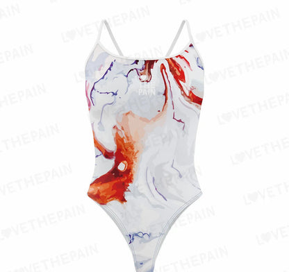 One Piece Swimsuit Women Thin straps Swimsuit Training Swimwear Backless Bathing Suit Beachwear Swim Wear Monokini