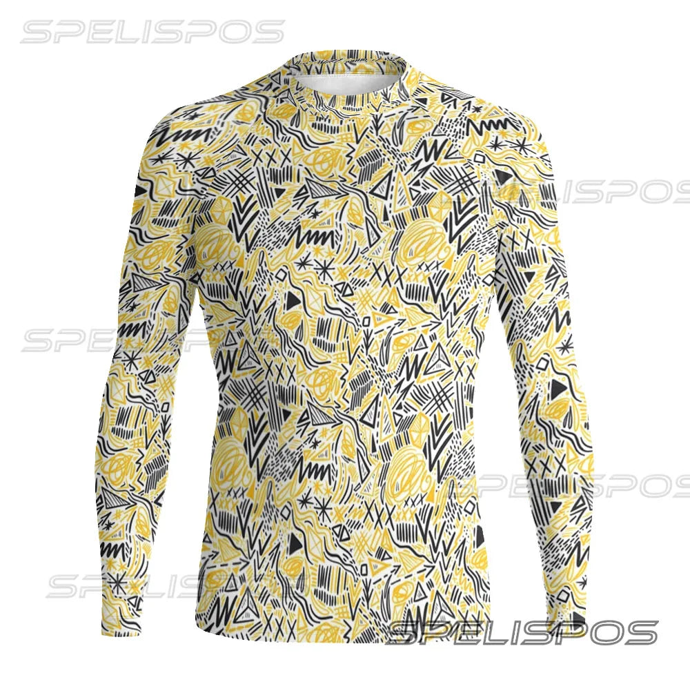 Men Long Sleeve Surfing Clothing UV Protection Water Sports Swimming Tops High-Elastic Diving Tight Swimwear