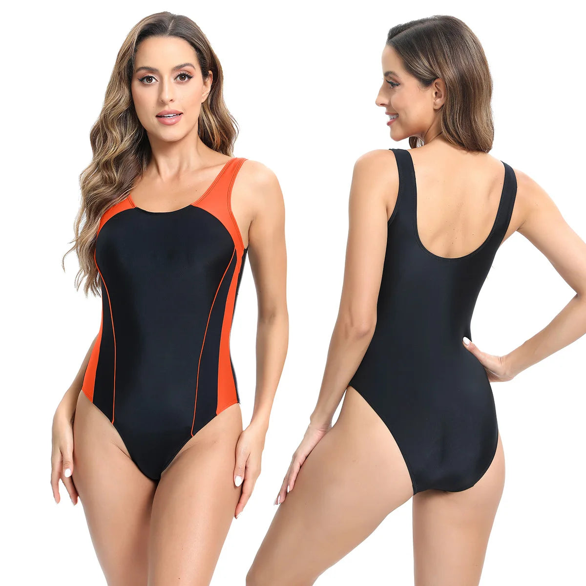 Sport Swimwear Female Summer One Piece Swimsuit Women Patchwork Monokini Bathing Suit Bodysuit Beach Wear Swim Pool