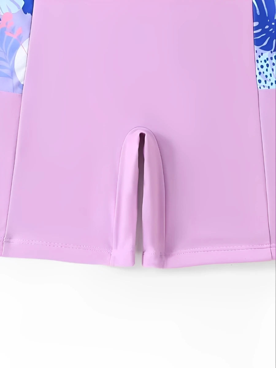 Printed Girls Swimsuit One Piece Pink Kids Swimwear Female Children's Bathers Bathing Swimming Swim Suit Summer Beachwear