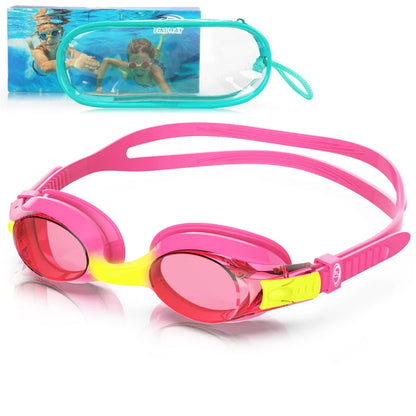 Findway Child Swimming Glasses Upgrade Waterproof Anti Fog UV  Professional Diving Swimming Glasses Eyewear Kids for Age 3-10