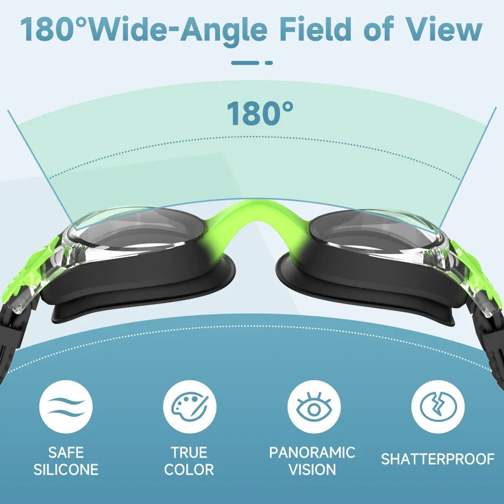 Findway Child Swimming Glasses Upgrade Waterproof Anti Fog UV  Professional Diving Swimming Glasses Eyewear Kids for Age 3-10