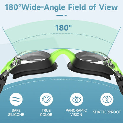 Findway Child Swimming Glasses Upgrade Waterproof Anti Fog UV  Professional Diving Swimming Glasses Eyewear Kids for Age 3-10