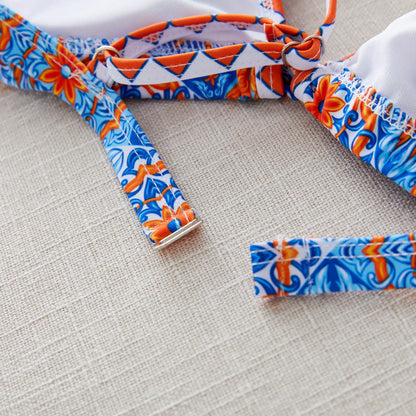 Brazilian Bikini Set Women Print Biquini Female Cut Bikinis Swimwear Push Up Swimsuit Bath Suit