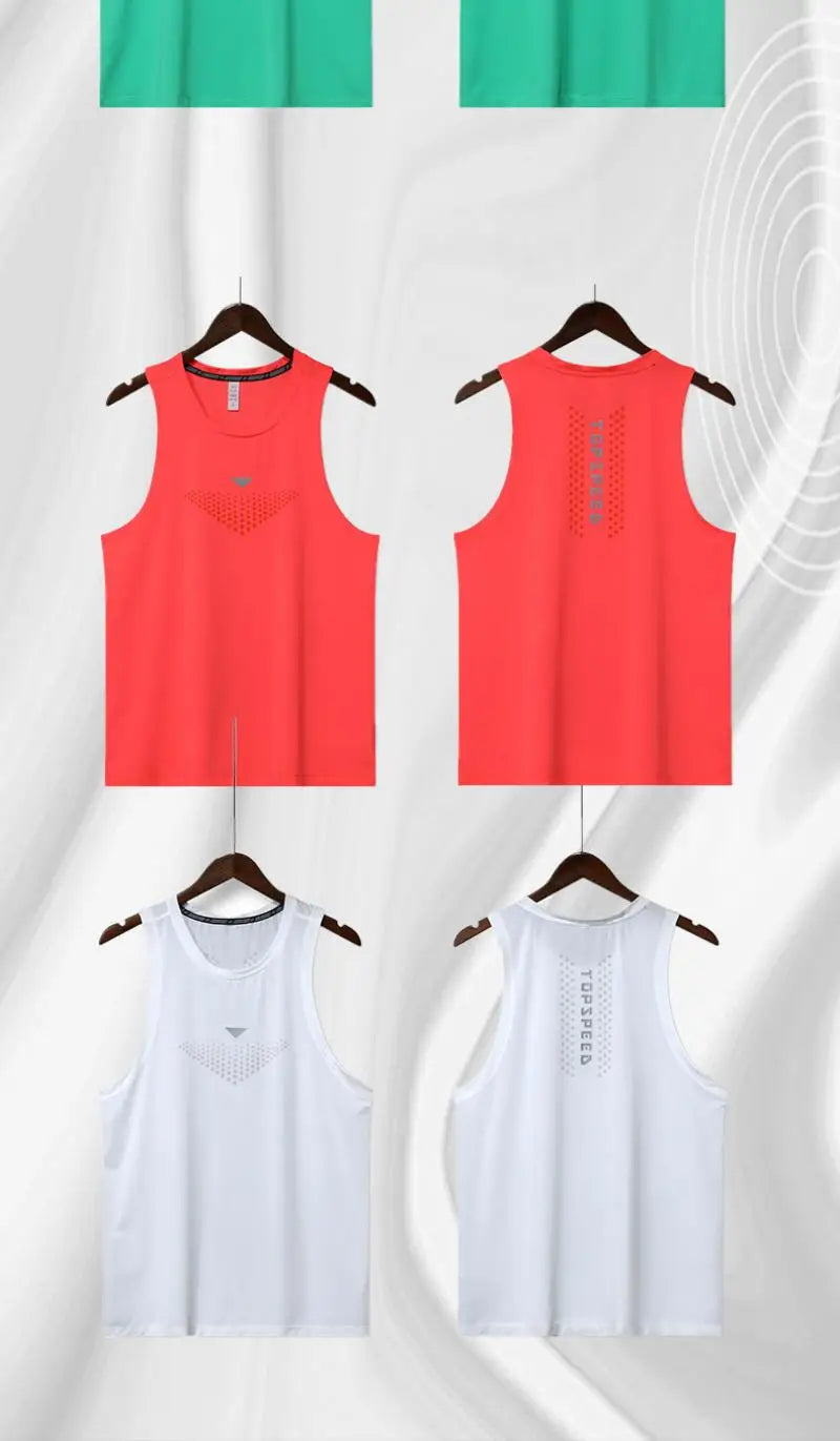 (M-3XL)Men Quick Dry Running Sport Vest Loose Fit Basketball Vest Plus Size Gym Singlets Fitness Tops Workout Sleeveless Shirt