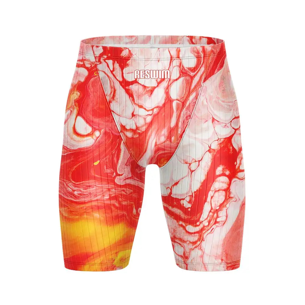 Swimming Trunks Men's Swim Jammer Swimsuit Beach Tights Shorts Training Swimming Shorts Professional Athletic Surf Swimwear