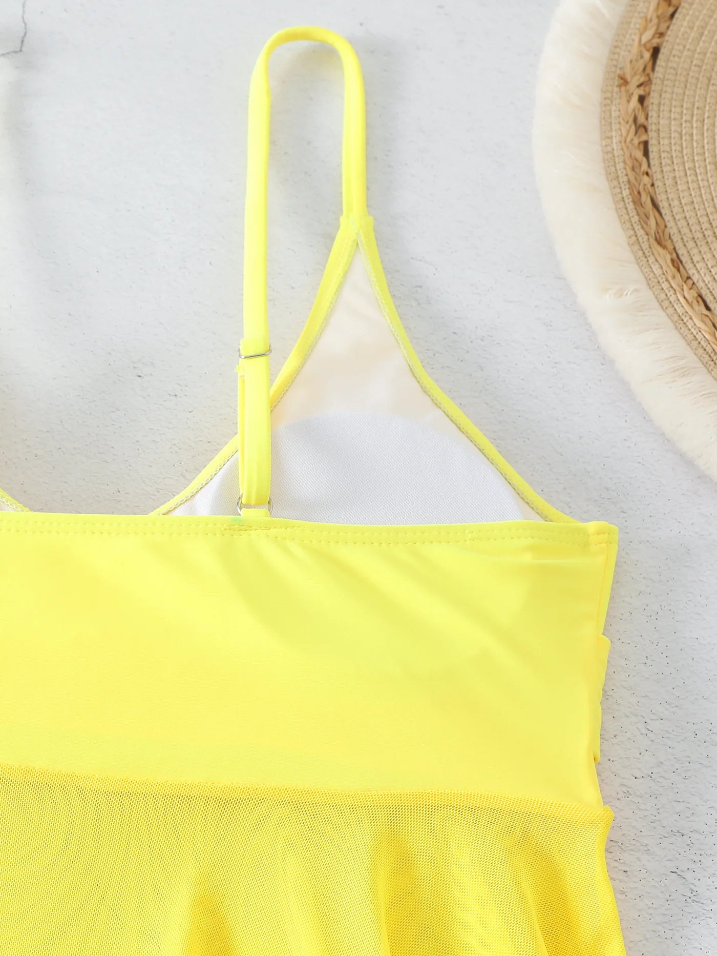 VigoCasey Solid Strapped Swimwear Women Mesh Patchwork Tankini Set Backless Push Up Swimsuit Summer Beach Bathing Suit