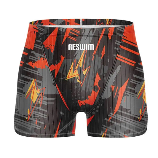 Men's Swim Jammer Swimsuit Athletic Training Racing Swimwear Swimming Trunks For Beach Tights Shorts Quick Dry Bathing Suit