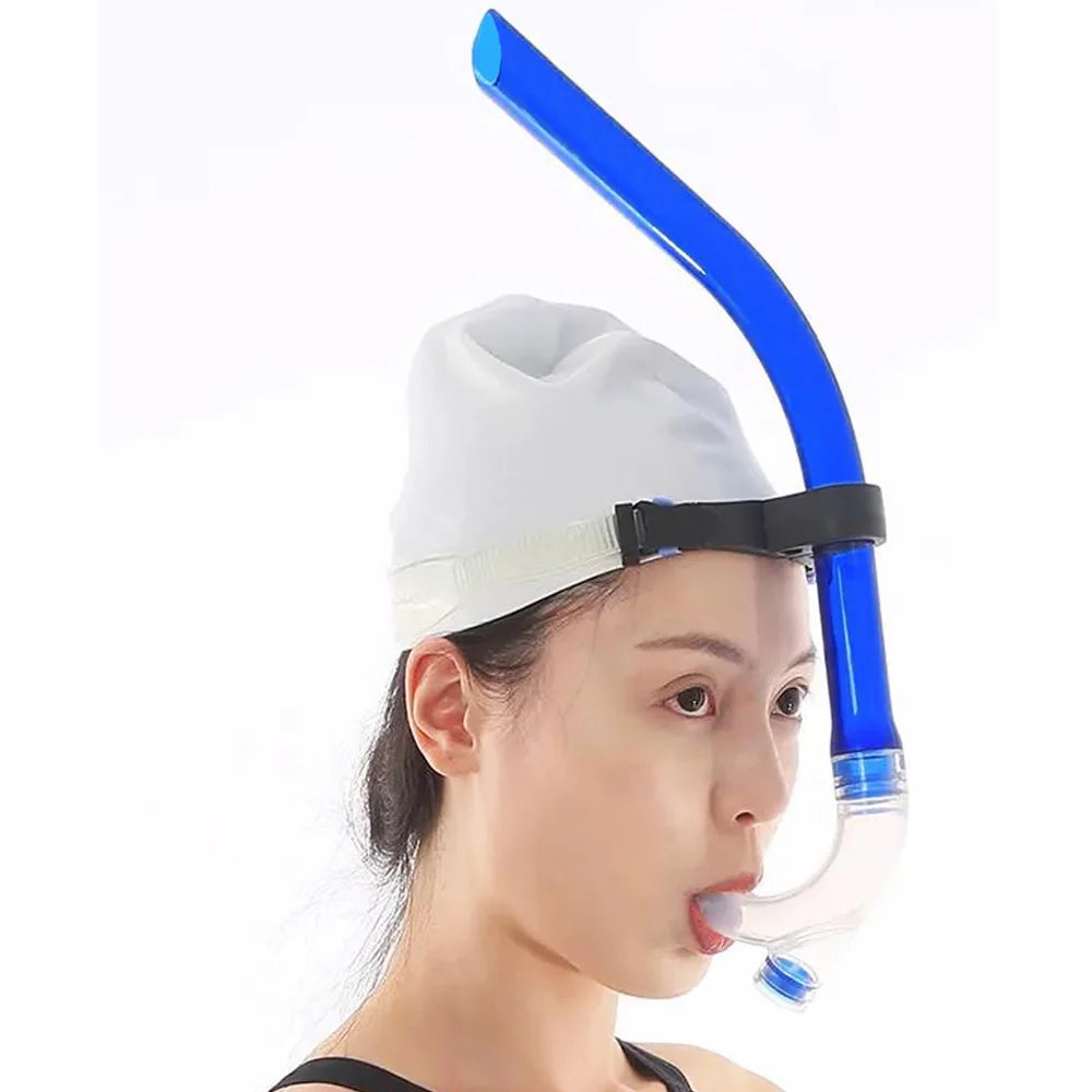 Swim Training Snorkel Center-Mount Front Comfortable Mounted Silicone Mouthpiece Junior Swimmers Equipment For Adult Youth Kid