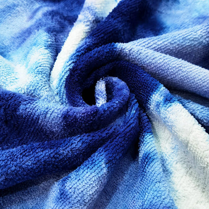 Tie-dye Quick-drying Hooded Bath Towel Beach Vacations Swimming Traveling Surfing Poncho for Adult Teenager Children bathrobe