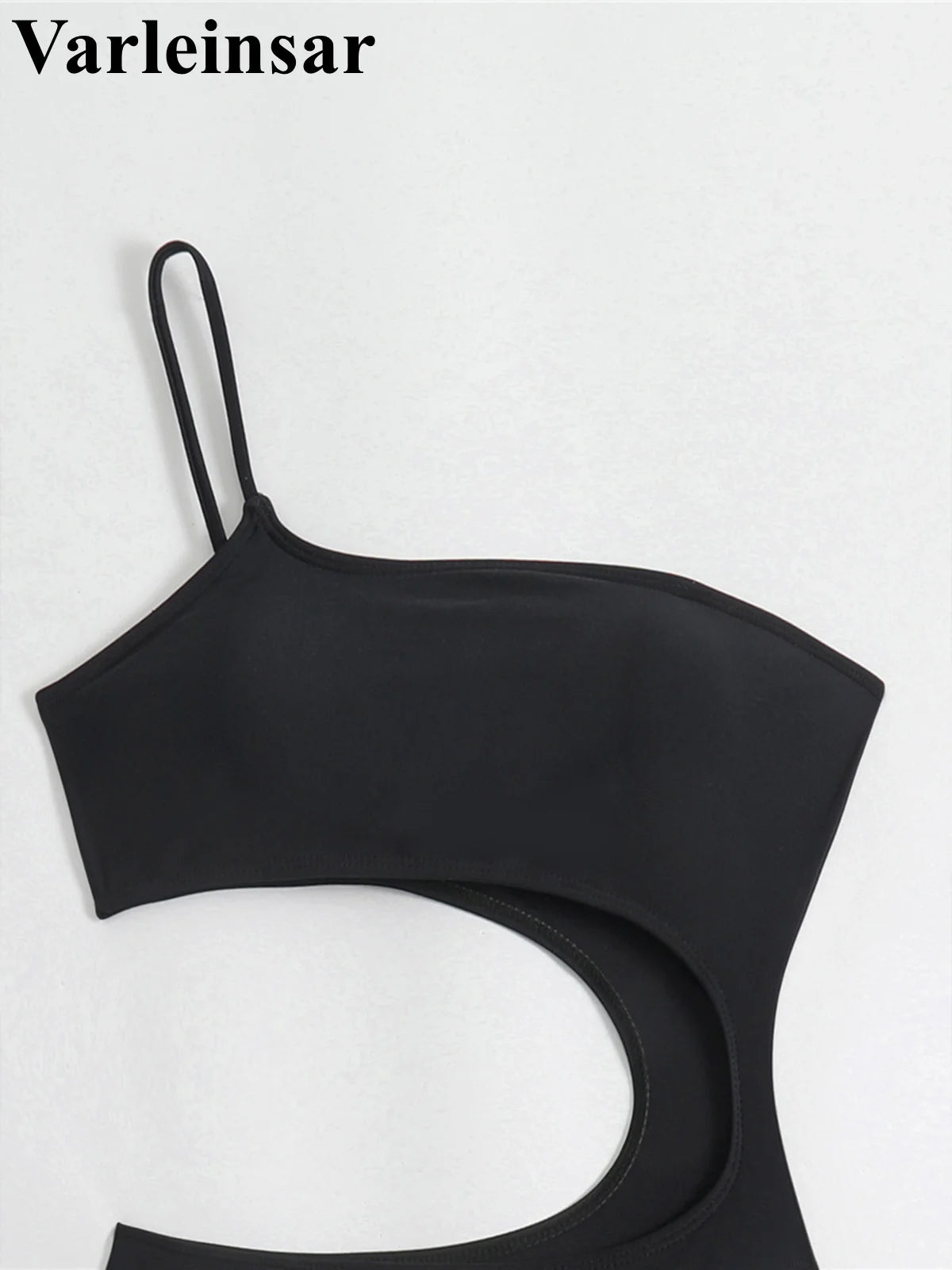 Asymmetric One Shoulder High Waist Shorts One Piece Swimsuit Women Swimwear Female Cut Out Padded Bather Bathing Suit Swim