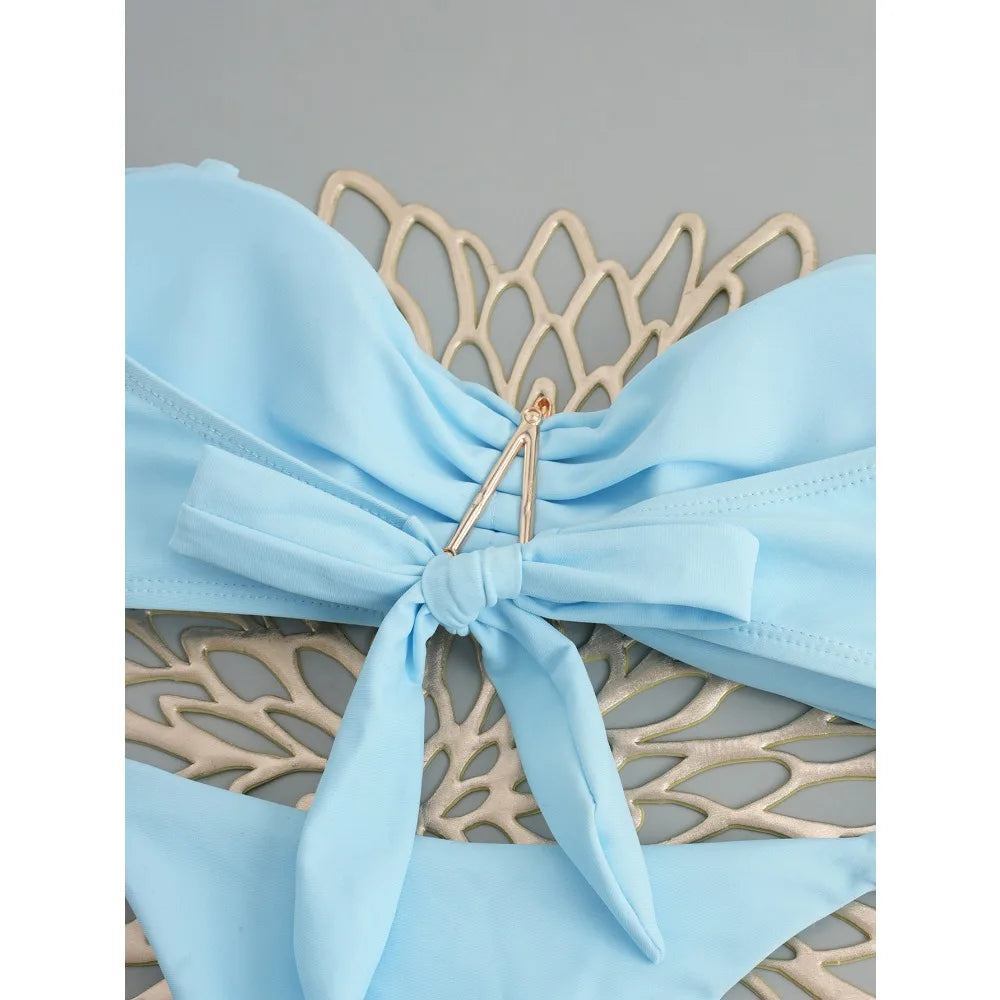 Starfish Bandeau Bikini Women Swimsuit Female Swimwear Thong Bikinis Set Brazilian Beach Wear Bathing Suit
