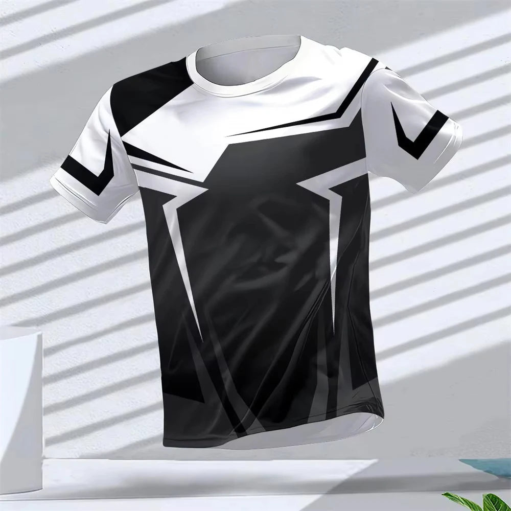 Gym Summer Quick Dry Breathable Men's T Shirt Outdoor Run Fitness Sports Short Sleeve Casual O-Neck Men Gym Sportswear T-Shirt