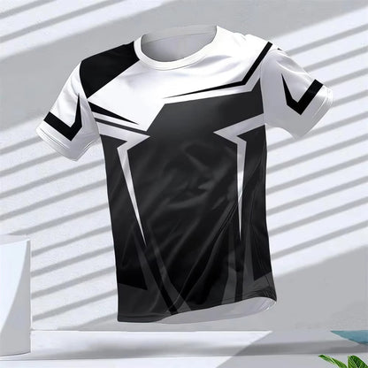 Gym Summer Quick Dry Breathable Men's T Shirt Outdoor Run Fitness Sports Short Sleeve Casual O-Neck Men Gym Sportswear T-Shirt