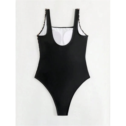 S - XXL 8 Colors Leopard Splicing Women Swimwear One Piece Swimsuit Female Wrinkled High Leg Cut Bather Bathing Suit Swim