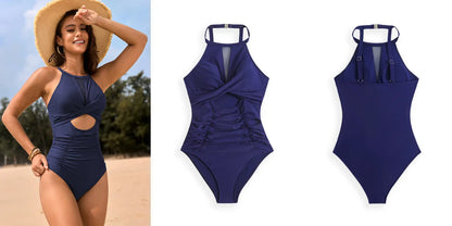 Net One Piece Swimsuits Closed Women's Swimwear Push Up For Swimming Wear Body Bathing Suits Beachwear Pool Bather