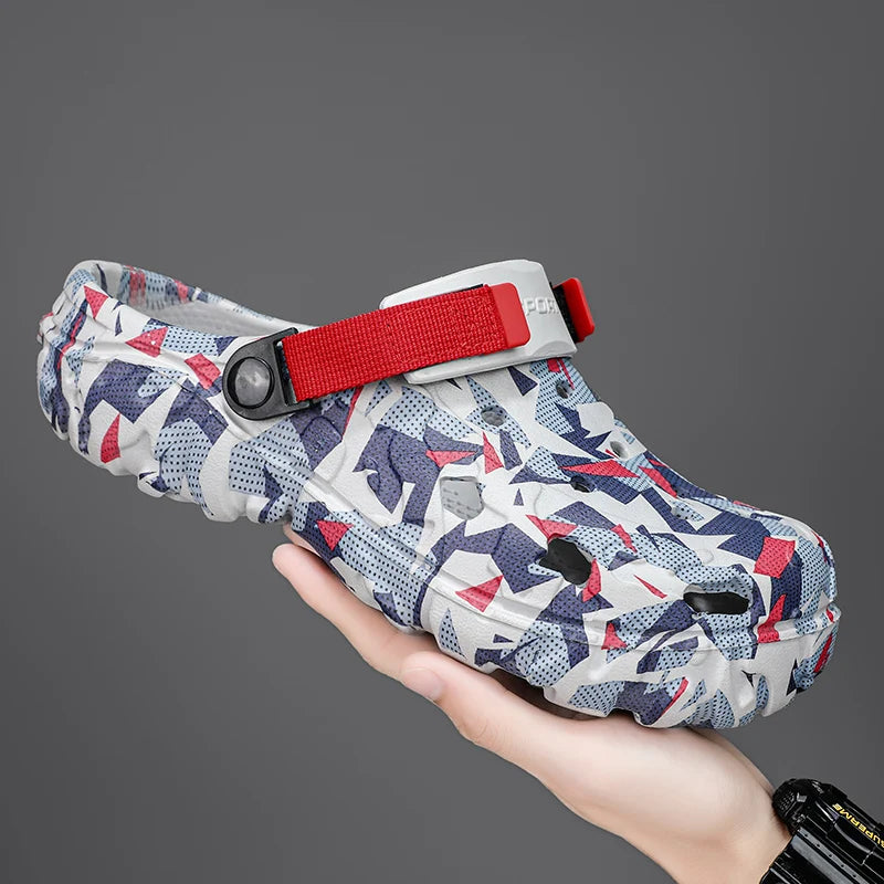 47 Size Summer Men Sandals Light EVA Men's Casual Shoes Hole Shoes Clogs Home Garden Outdoor Male Beach Flat Slippers