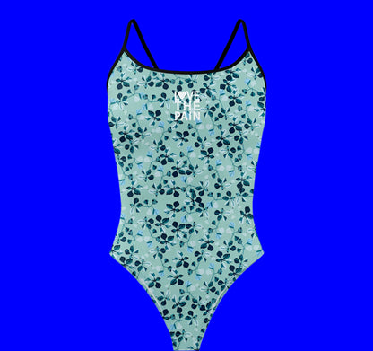 Love The Pain Women's Bikini Thin Strap Triangle Swimsuit Competition Swimsuit Summer Function Training Print Bathing Suit