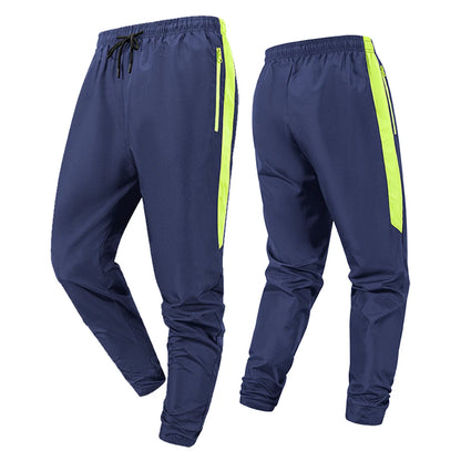 Men's Side Stripe Color Block Track Pants with Elastic Drawstring Solid Color Casual Athletic Joggers for Gym & Daily Gym