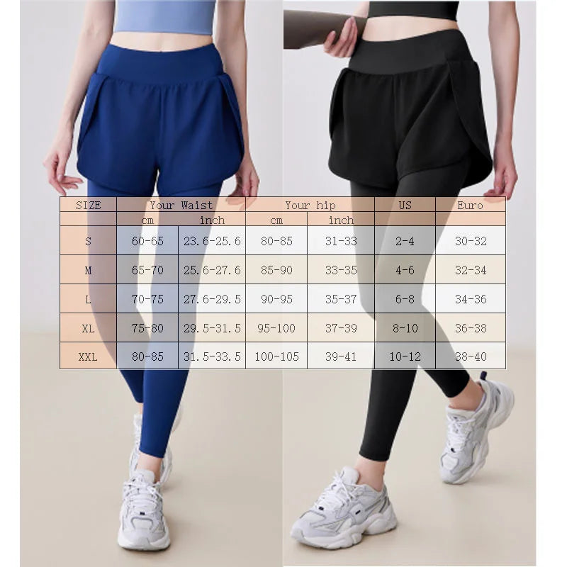Aiithuug with Pocket  Athletic 2 in 1 Running Shorts with Leggings High Waist Elastic Yoga Dance Pants Quick Dry Athletic Gym