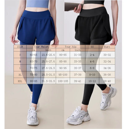 Aiithuug with Pocket  Athletic 2 in 1 Running Shorts with Leggings High Waist Elastic Yoga Dance Pants Quick Dry Athletic Gym