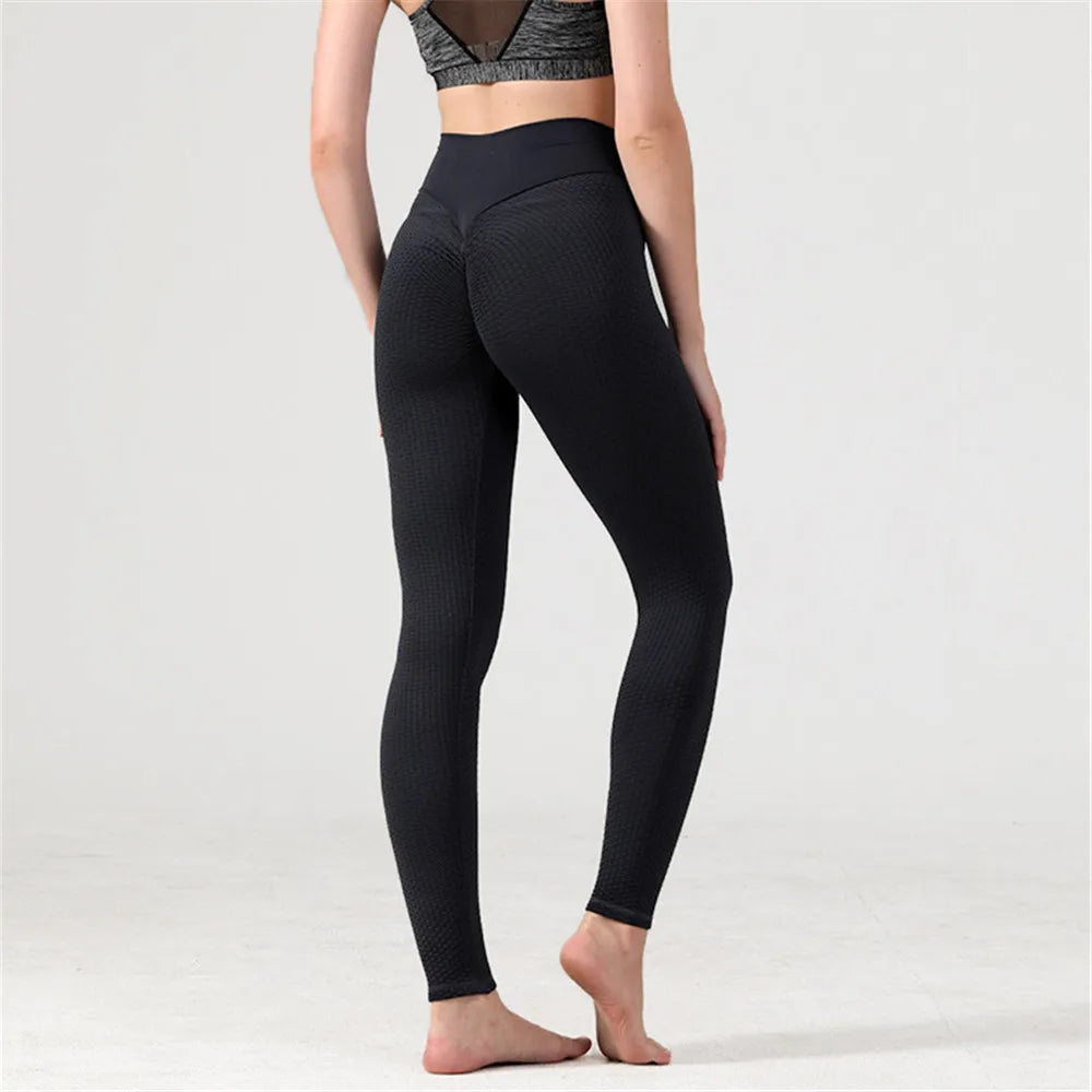 Dot Pattern High Waist Booty Yoga Leggings Women Sport Fitness Scrunch Leggings Push Up High Waist Gym Tights Yoga Pants