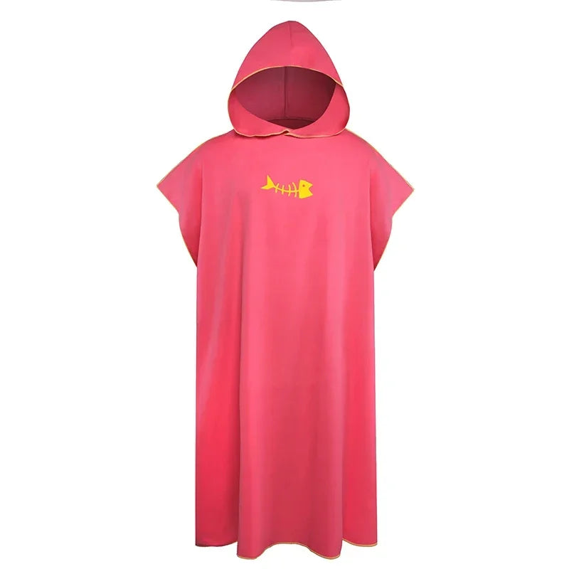 Quick-drying Changing Robe Quick Dry Bathrobe Hooded Absorbent Bath Towel Swimming & Fitness Super Absorbent Bathrobe