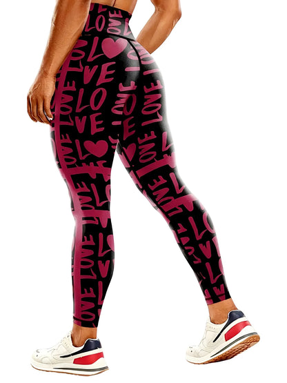 Women's 50-color high-waist printed yoga pants, hip-lifting tight quick-drying sports yoga pants