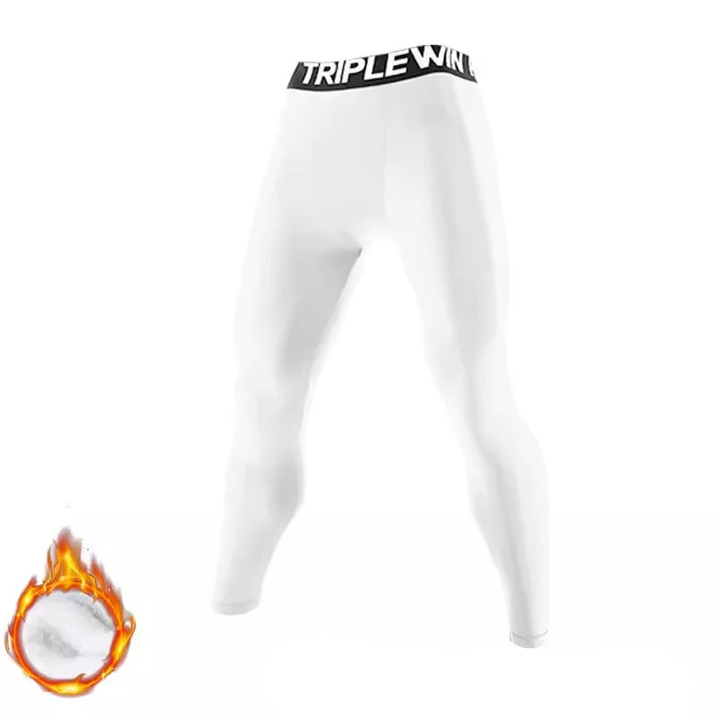 Spring Autumn Men Women Running Tights GYM Pant Exercise Basketball Football Soccer Fitness Sport Long Fleece Thermal Legging J8