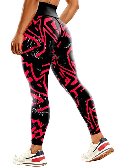 Women's 50-color high-waist printed yoga pants, hip-lifting tight quick-drying sports yoga pants