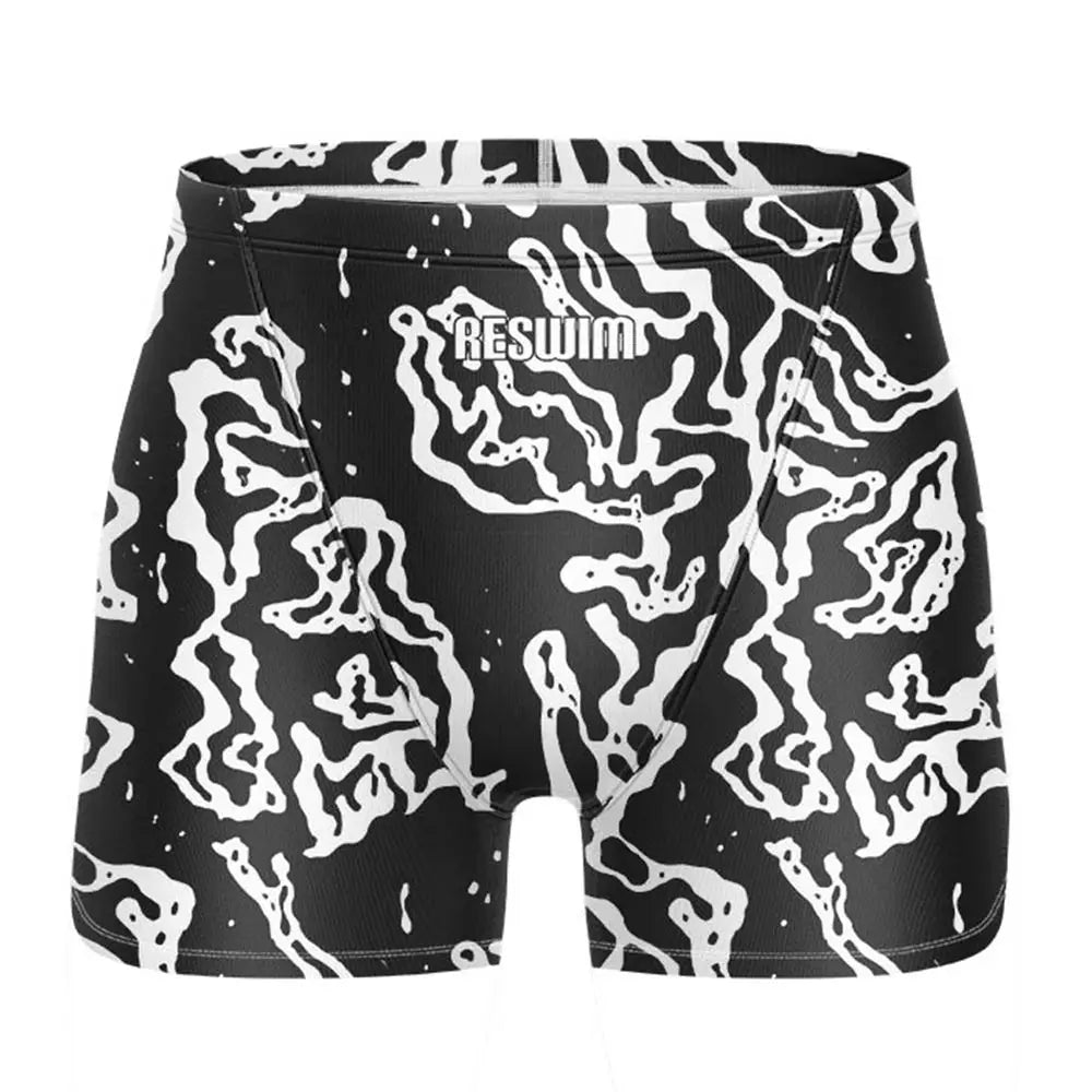 Summer Men's Swim Jammer Swimsuit Shorts Swimming Trunks Beach Tights Shorts Surfing Diving Swimwear Gym Jammers Lycra Pants