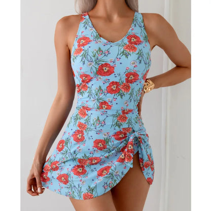 Summer Floral  One Piece Swimsuits Closed Women Swimwear Push Up Swimming Wear Body Bathing Suits Beachwear Pool Bather