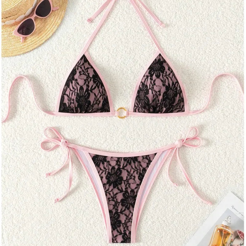 Bikinis Lace Swimsuits Women Swimwear Push Up Female Beach Swimming Wear Bathing Suits Brazilian Bikini Set Pool Bather