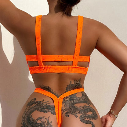 4 Colors Extreme Mini Micro Thong Bikini Female Swimsuit Women Swimwear Two-pieces Bikini set Bather Bathing Suit Swim