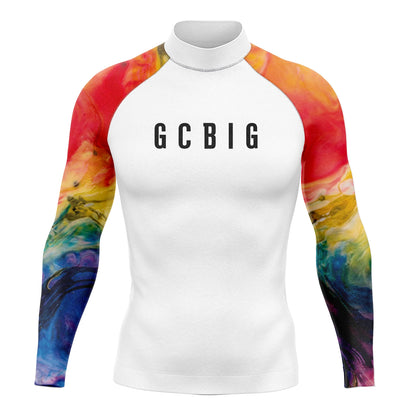 Men Tight Summer Long Sleeve Surf Wear Clothing UV Sun Swimming T-Shirt Rash guard Gym Sets Rash Guards Skins Surfing Suit Diving