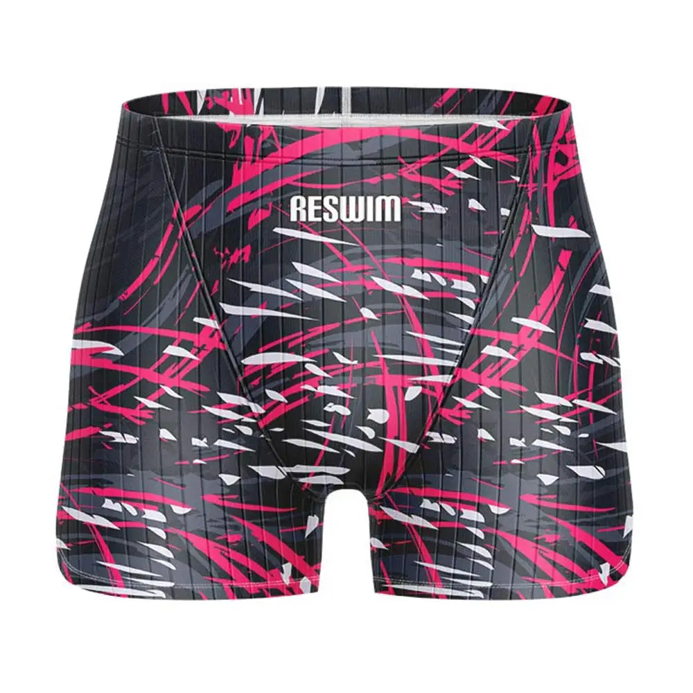 Men's Swim Jammer Swimsuit Athletic Training Racing Swimwear Swimming Trunks For Beach Tights Shorts Quick Dry Bathing Suit