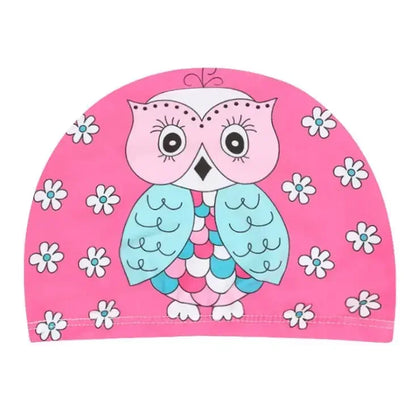 Elastic Fabric Cute Cartoon Swimming Cap for Children Long Hair Lovely Kids Protect Ears Swim Pool Hat for Boys Girls Swim Hat
