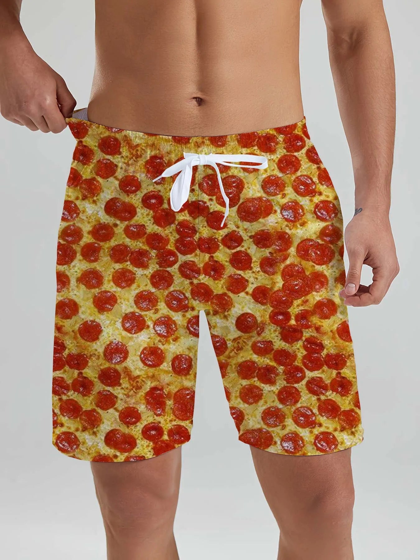 Fashion Fast Food Beach Shorts Men Cool Hawaiian Vacation Swim Trunks 3D Printing Snack Short Pants Summer Surf Board Shorts