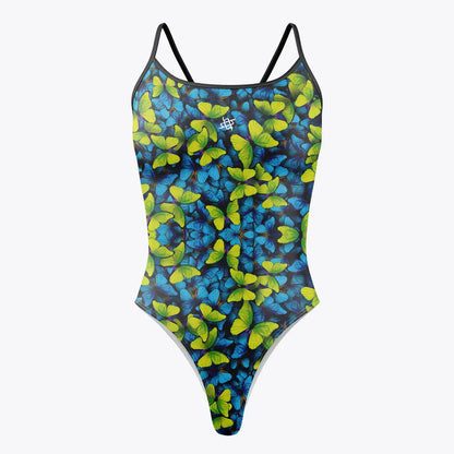 Women One-piece Swimsuit Summer Racer Back Beach Printing Bathing Suit Open Water Training Race Swimwear Quick Drying Swim Suit