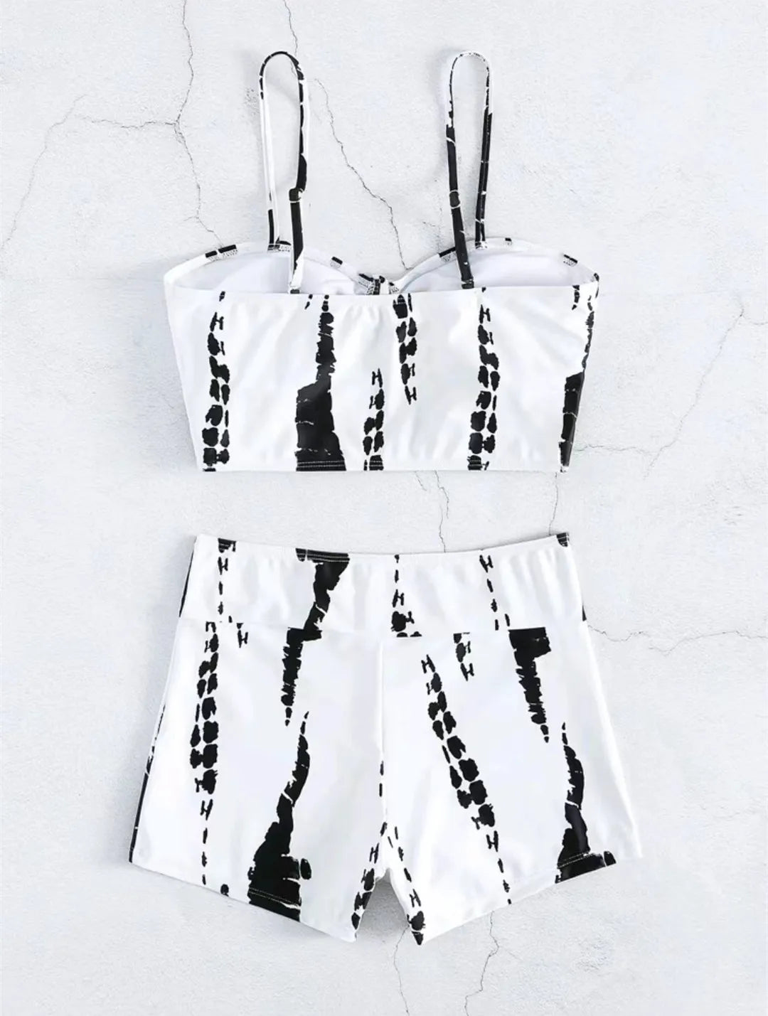 Drawstring Front Shorts Bikinis High Waist Swimsuit Women Swimwear Female Bathers Bathing Swimming Swim Suit Beachwear