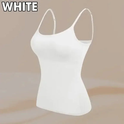 Cami Bra – Women's Camisole With Built In Padded Bra Vest Pink Top For Women Pajamas Home Wear