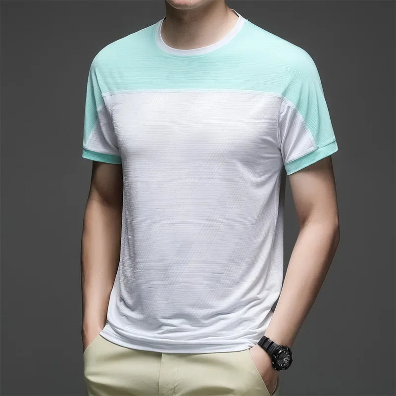 Undershirt Men's Running Short Sleeves T-shirts Yoga Tops Lycra Things for Gym Clothes Man Sweatshirt Wicking Breathable Dry Fit