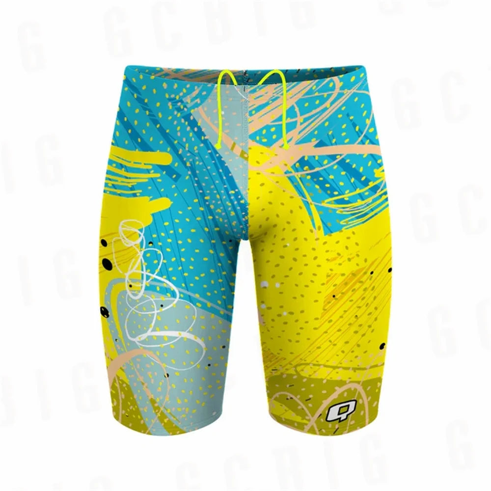 Brazil Men Beach Swimming Summer Jammers Swim Endurance Athletic Training Swimsuit Trunks For Swimwear Jammer Tight Surf Shorts