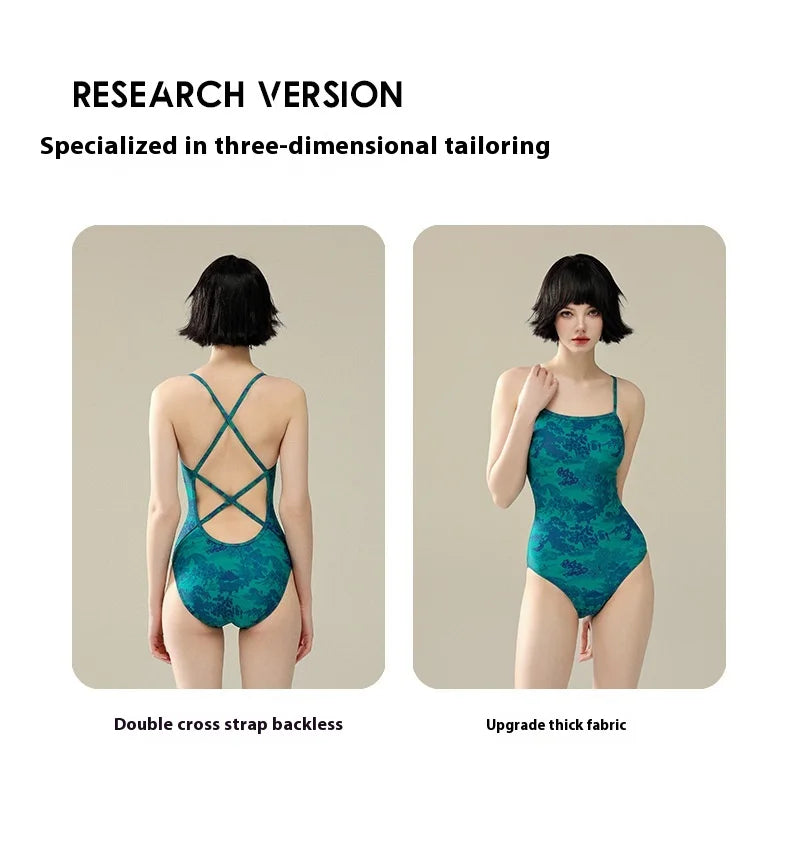 Professional Swimsuit Women Hot Springs Triangle One-piece Senior Sense Training Swimsuit Swimming Pool Dedicated