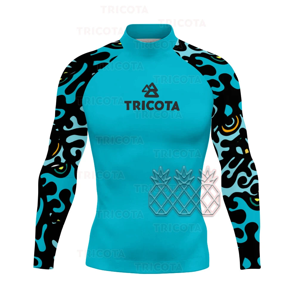 Surfing Rash Guard Swimwear Men's Long Sleeve UV Protection Diving Wear Summer Water Sports Swimming Rashguard Surfing T-shirts