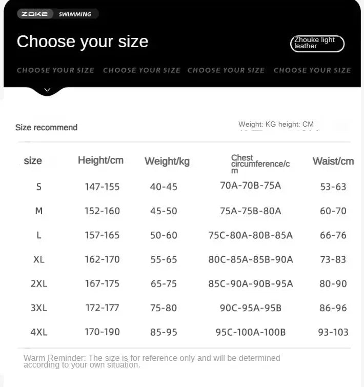 Zoke Competitive Swimsuit Fast skin Raining Professional Racing Knee-Length One-Piece Swimwear For Teens Girls