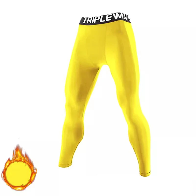 Spring Autumn Men Women Running Tights GYM Pant Exercise Basketball Football Soccer Fitness Sport Long Fleece Thermal Legging J8